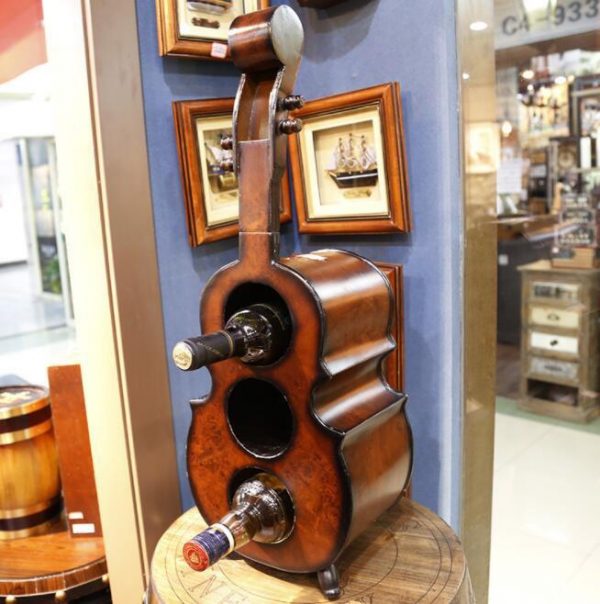 Guitar Shape Wine Rack 8 Bottle  Holder