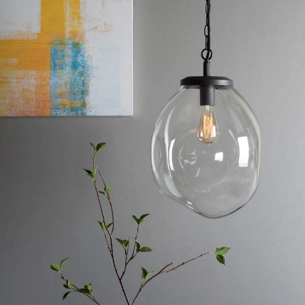 Casamotion Edison Design Blue Hanging Glass Pendant Light