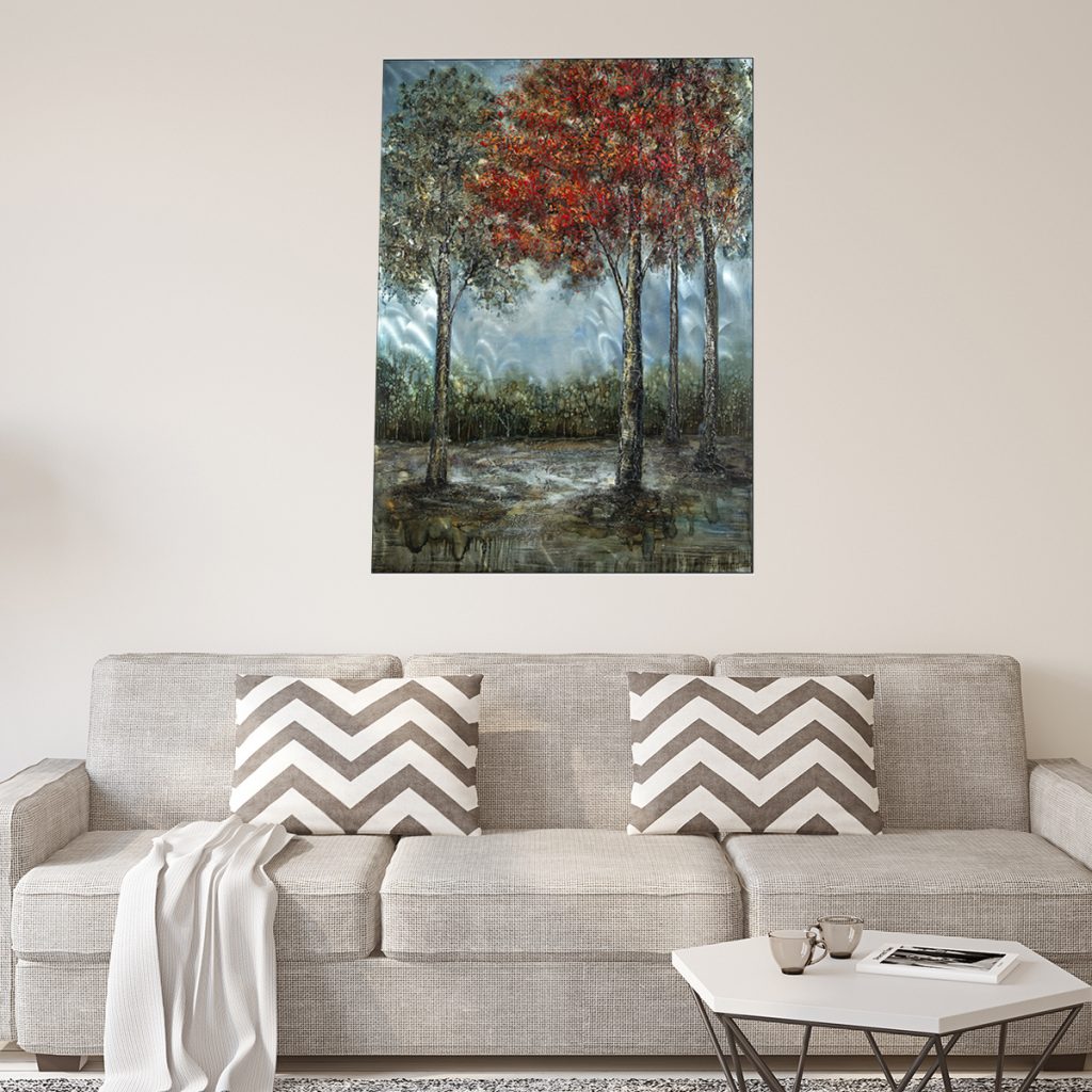 Trees In The Woods Metal Painting - All Home Living