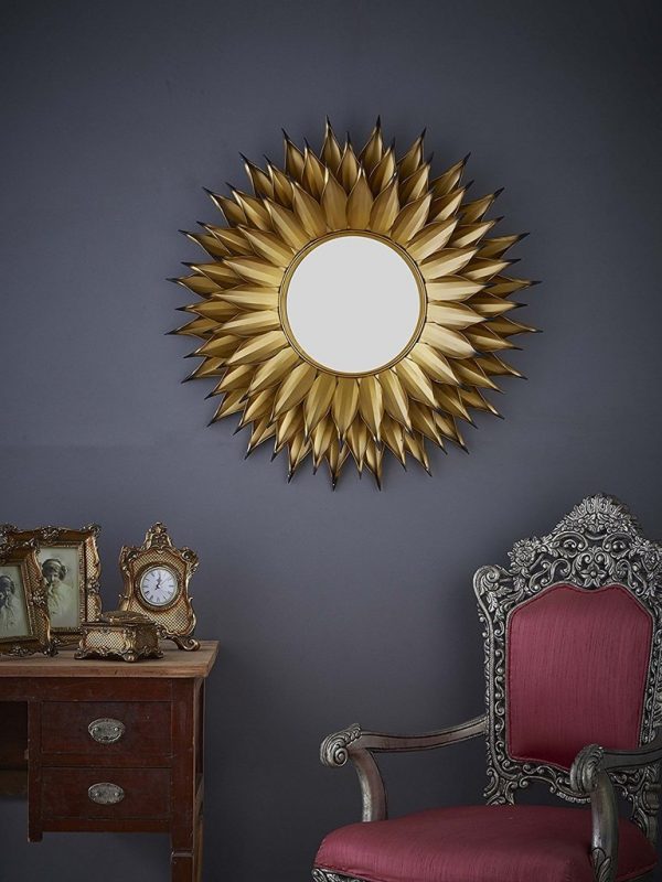 Gold Leaf Accent Mirror