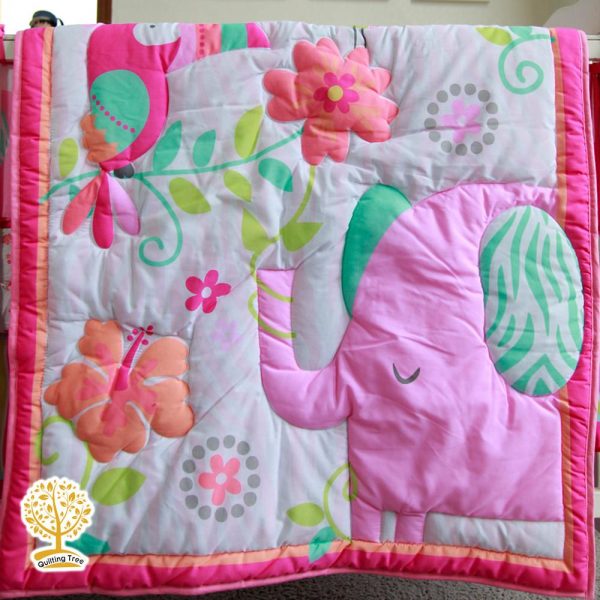 pink elephant baby playmat cum comforter