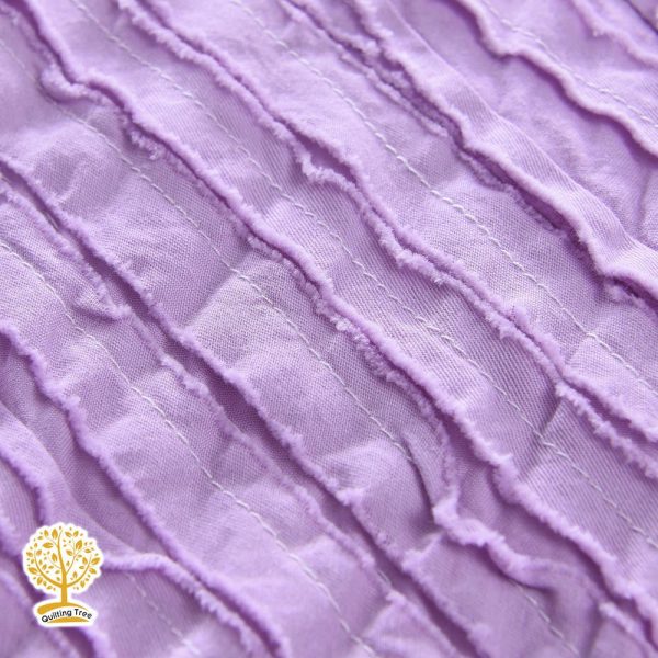 purple ruffle quilt