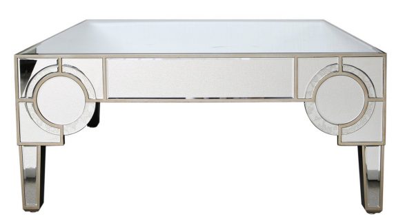 Parisian Mirrored Center Table with 2 Drawers