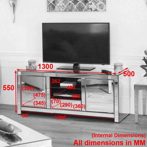 Venetian Mirrored TV Unit Design