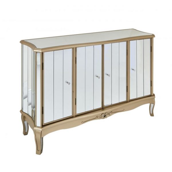 SOPHIA SHABBY CHIC MIRRORED SIDEBOARD CHAMPAGNE