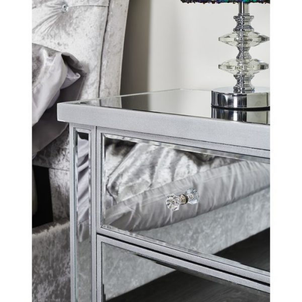 FLORENCE MIRRORED BEDSIDE TABLE