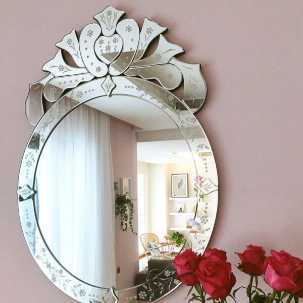 Venetian Oval Hanging Wall Mirror