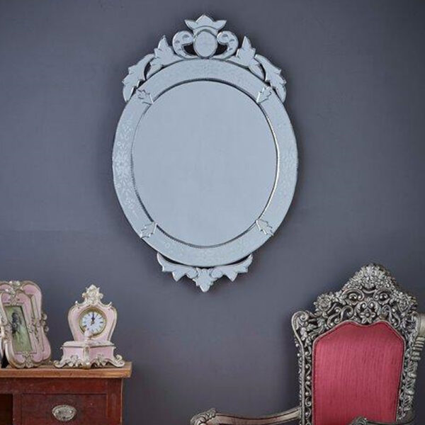 Oval Crown Venetian Mirror